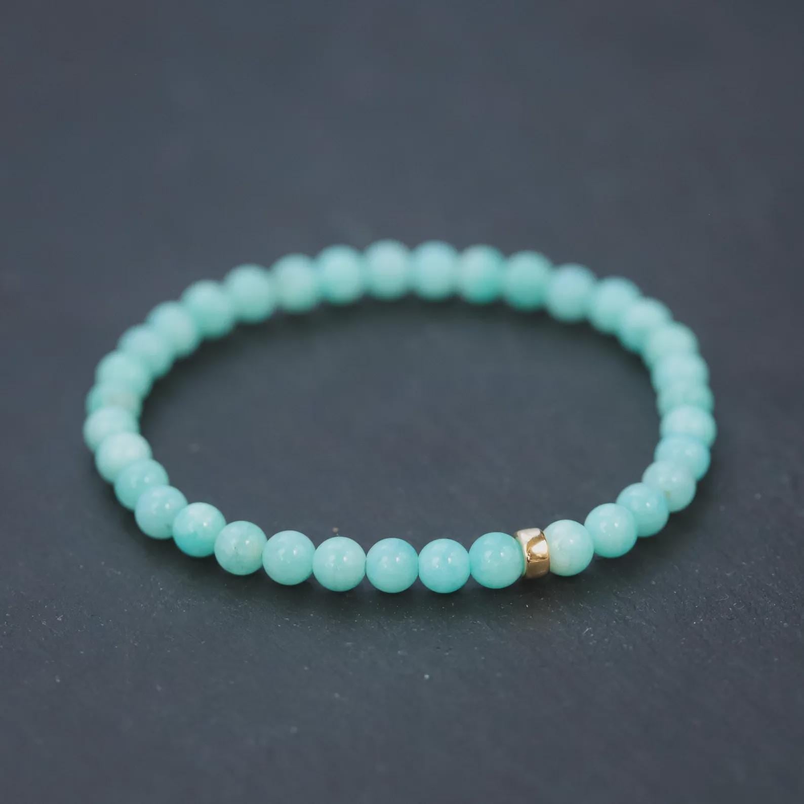 Peruvian amazonite with heart bead