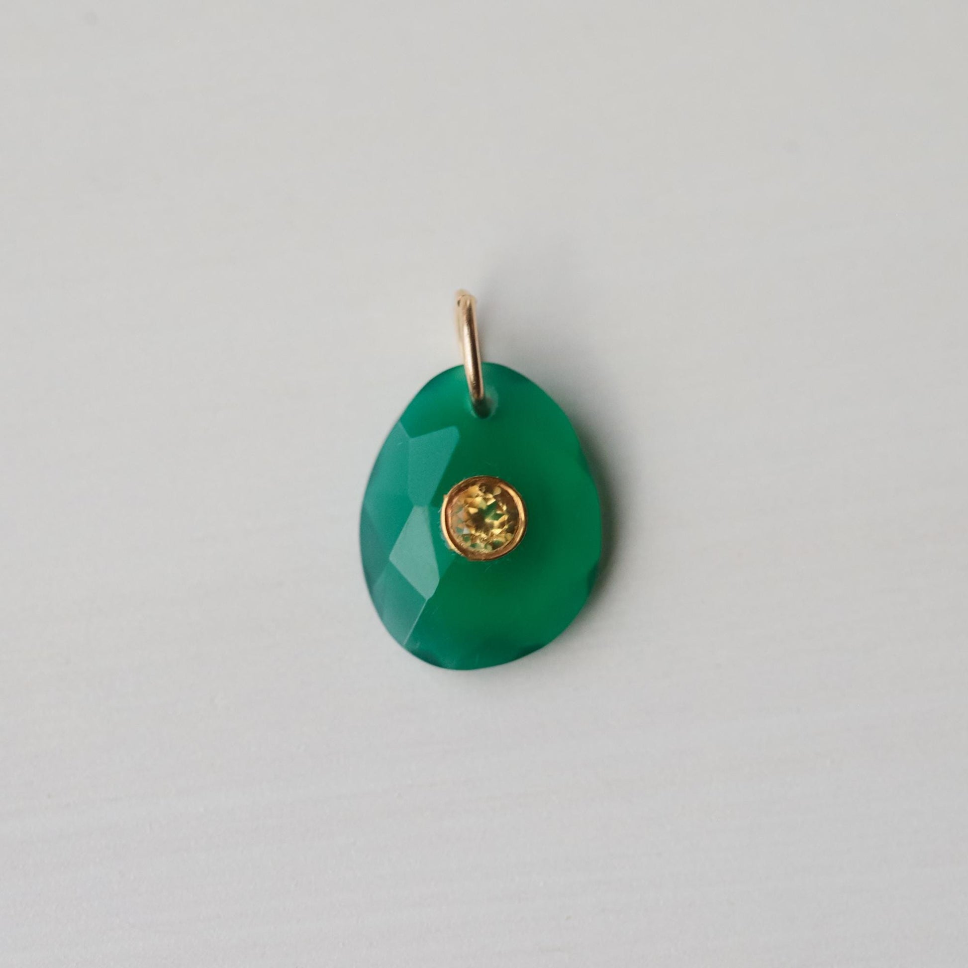 Abundance Green Onyx & Citrine Pendant