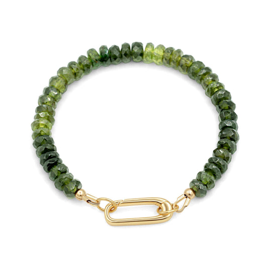 Green Tourmaline Carabiner bracelet