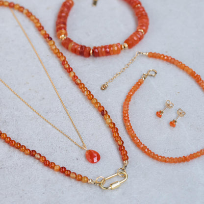 Carnelian Stud Earrings