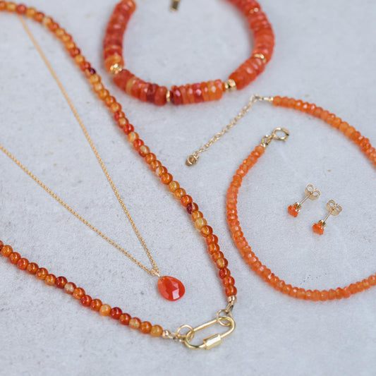 Carnelian Stud Earrings