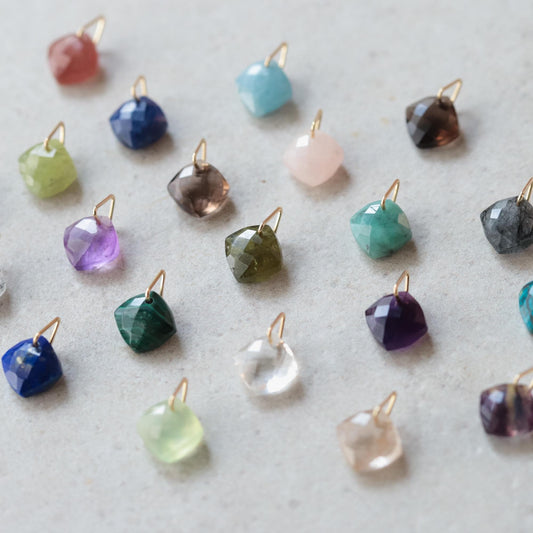 Prehnite Faceted Pendant Necklace, Green Prehnite Crystal Charm, Gold Filled Chain Option, Healing Stone Jewelry, Dainty Minimal Necklace