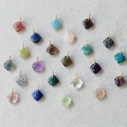 Clear Quartz Crystal Pendant, Genuine Faceted Quartz Necklace, Gold Filled Necklace, Minimal Healing Crystal Jewelry