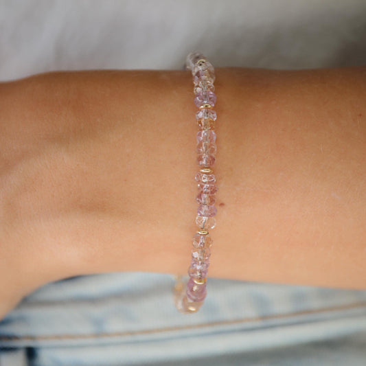 Ametrine Bracelet, Ametrine Jewelry, Ametrine Crystal, Purple Crystal Bracelet, Gemstone Bracelet, Women bracelet