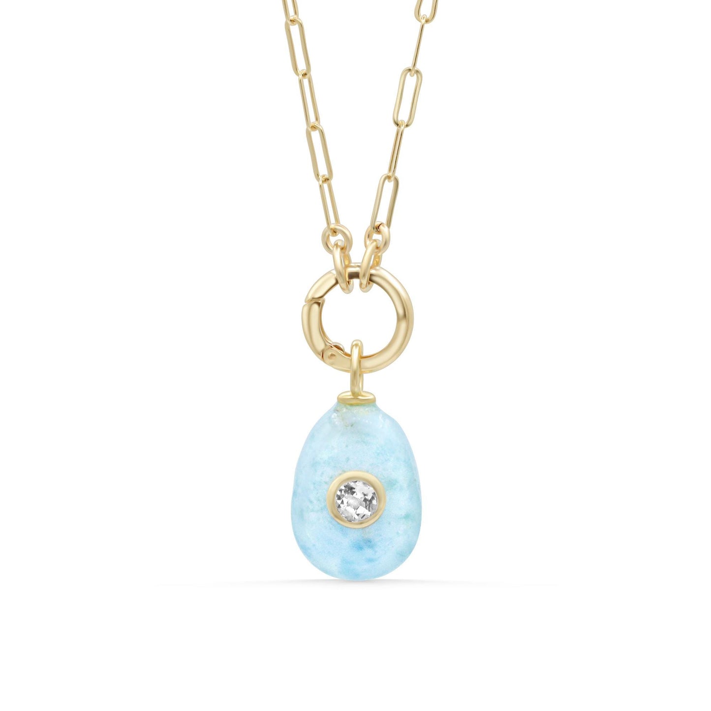 Ocean Light Larimar Topaz Necklace
