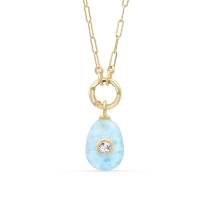 Ocean Light Larimar Topaz Necklace