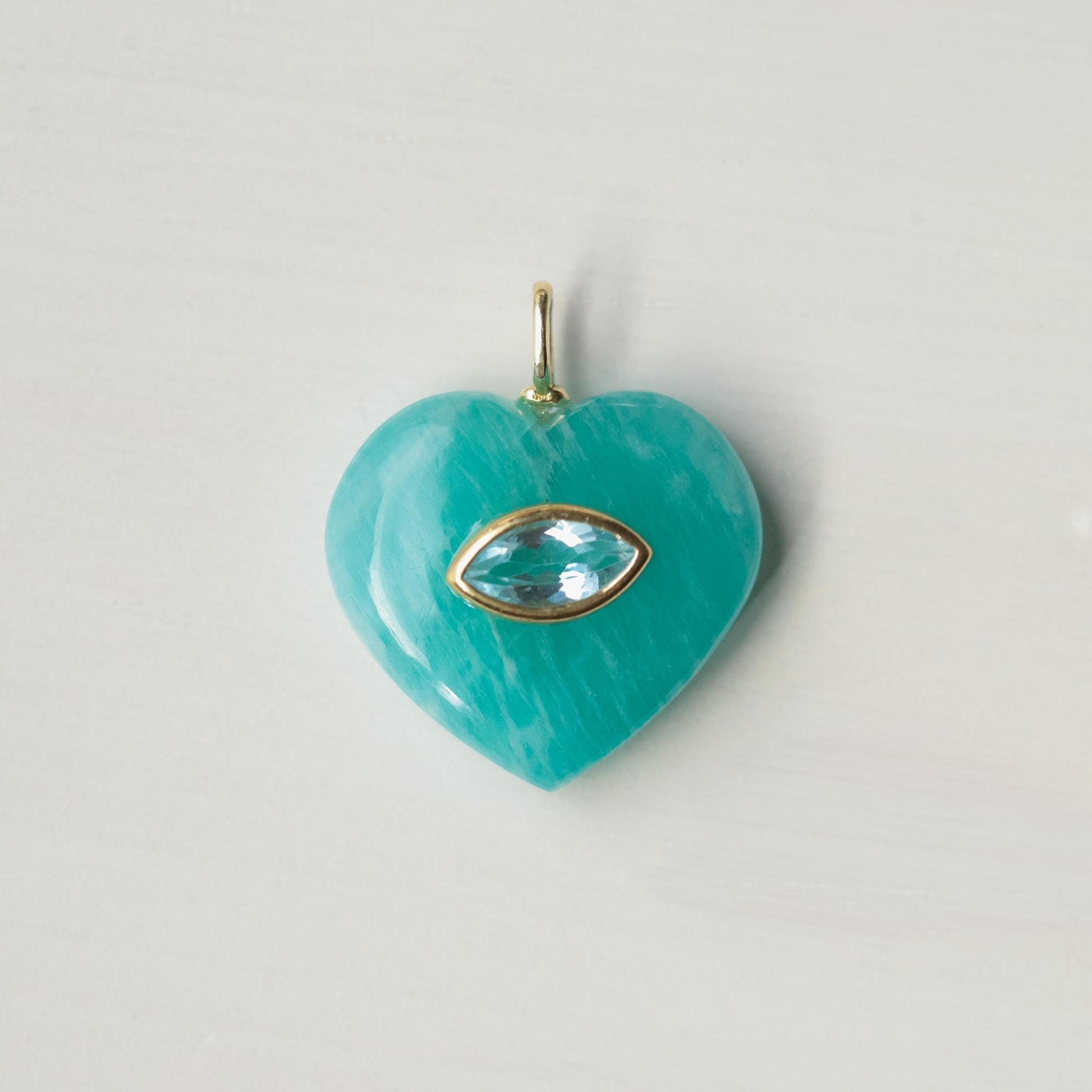 Clear Heart Amazonite Necklace