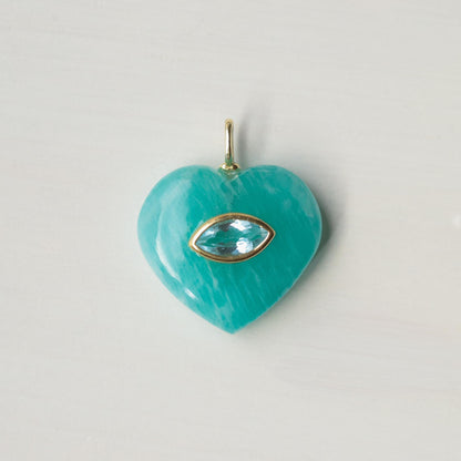 Clear Heart Amazonite Necklace