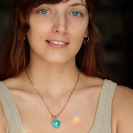 Clear Heart Amazonite Necklace