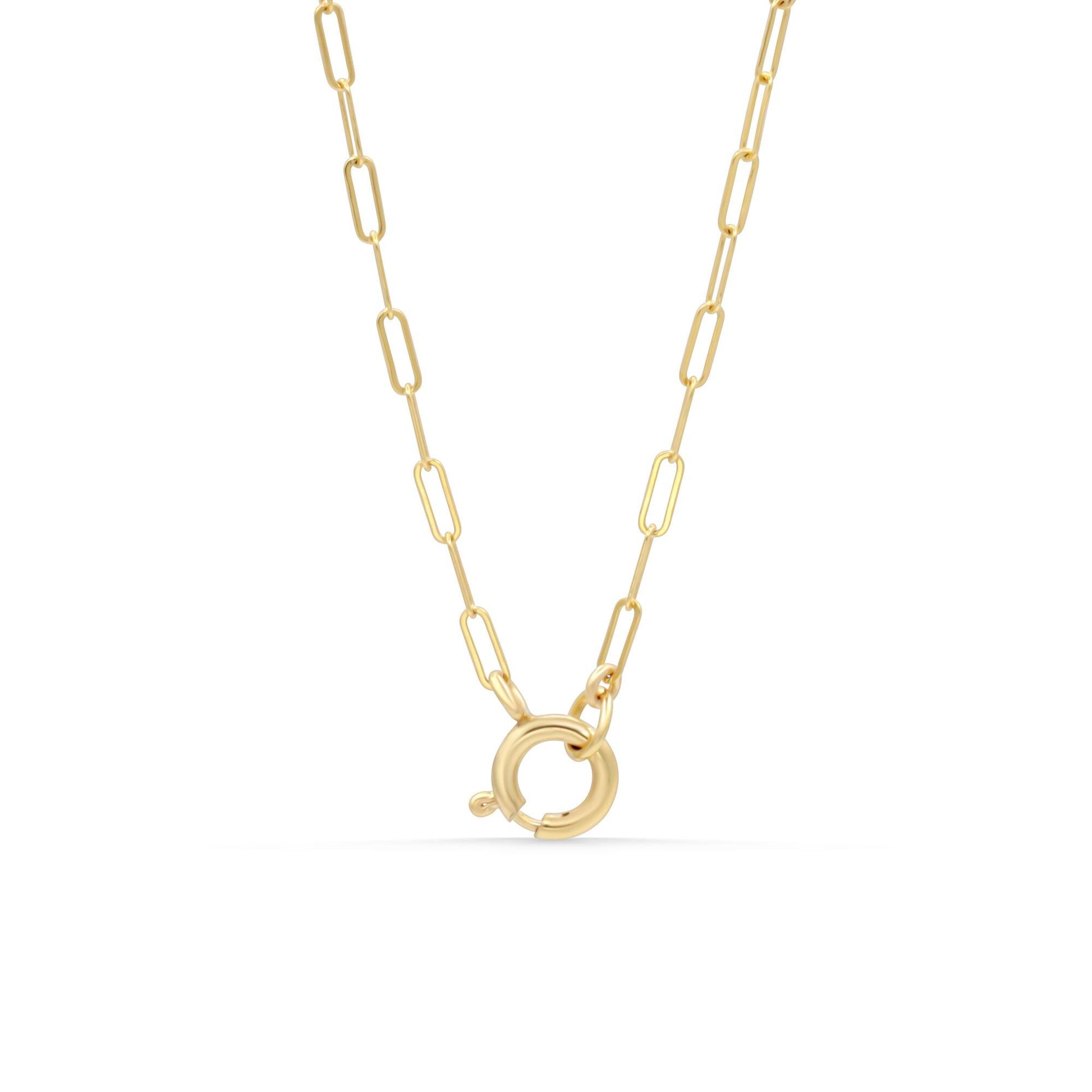 Blush Bloom Reverse Paperclip chain necklace