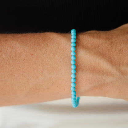 14K GOLD Turquoise Bracelet, All Natural Sleeping Beauty Turquoise Bracelet, Sleeping Beauty Turquoise Jewelry, December