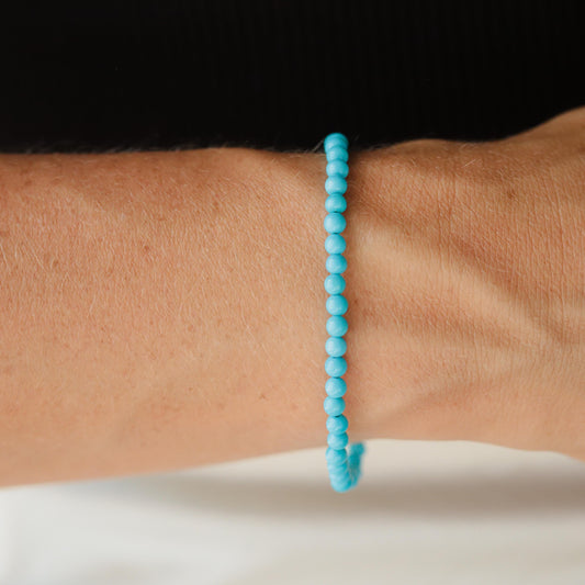 14K GOLD Turquoise Bracelet, All Natural Sleeping Beauty Turquoise Bracelet, Sleeping Beauty Turquoise Jewelry, December