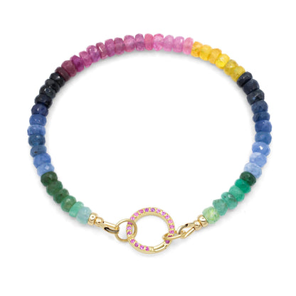 Multi Sapphire Carabiner Bracelet