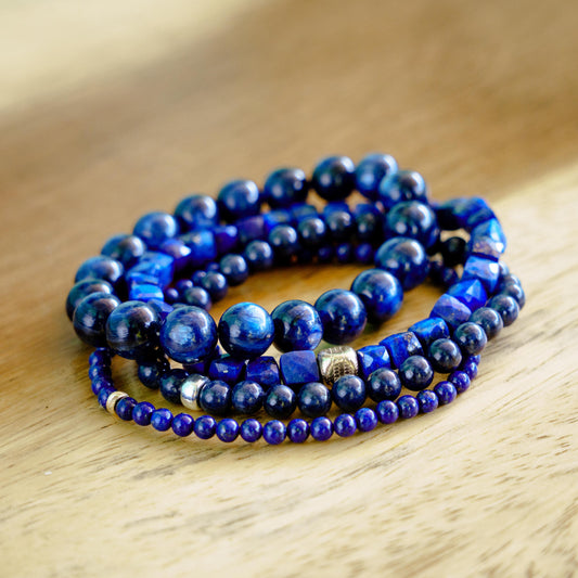 Blue Sapphire bracelet 6mm - 14K