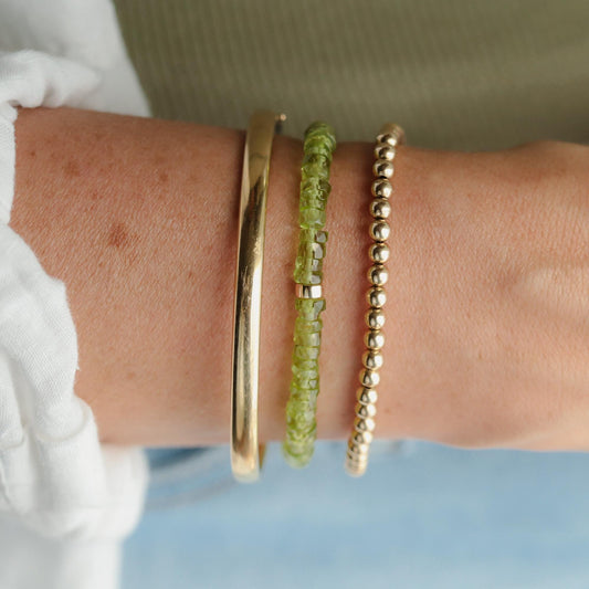 Peridot heishi bracelet | faceted highest quality peridot bracelet [] | 100% genuine peridot | natural peridot beaded bracelet
