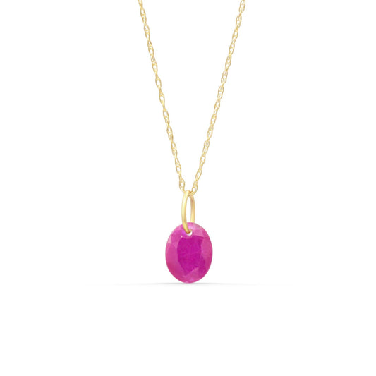 Radiant Energy Ruby Pendant - 14K