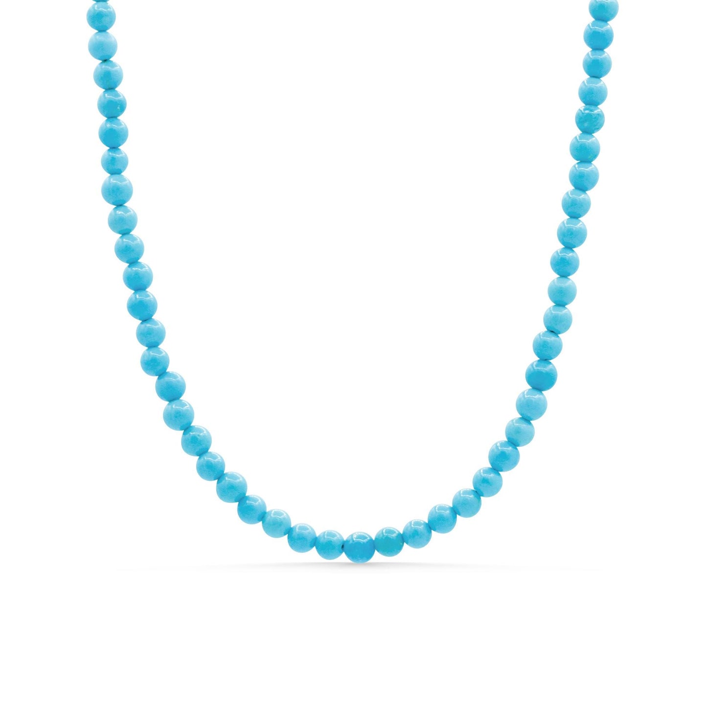 14K GOLD | Sleeping Beauty Turquoise 3-3.5mm, Sacred Sky, [DIP] Arizona Beaded Turquoise Necklace, Sleeping Beauty Turquoise