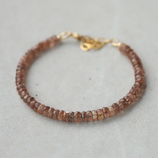 Earthborn Clarity Andalusite bracelet featuring polished Andalusite gemstones on a delicate silver chain.