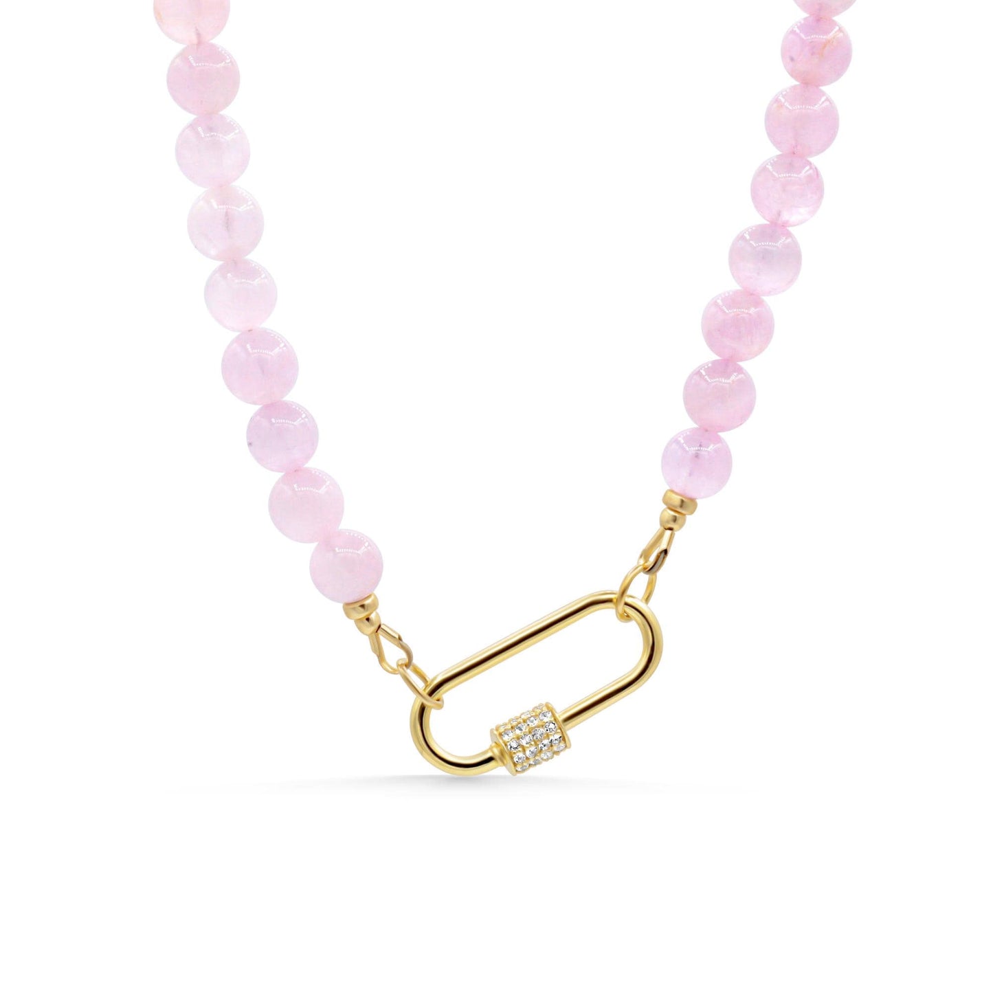 Kunzite Beaded Necklace, kunzite | kunzite Necklace | [dip] kunzite Necklace | kunzite 14K gold vermeil | women's kunzite jewelry