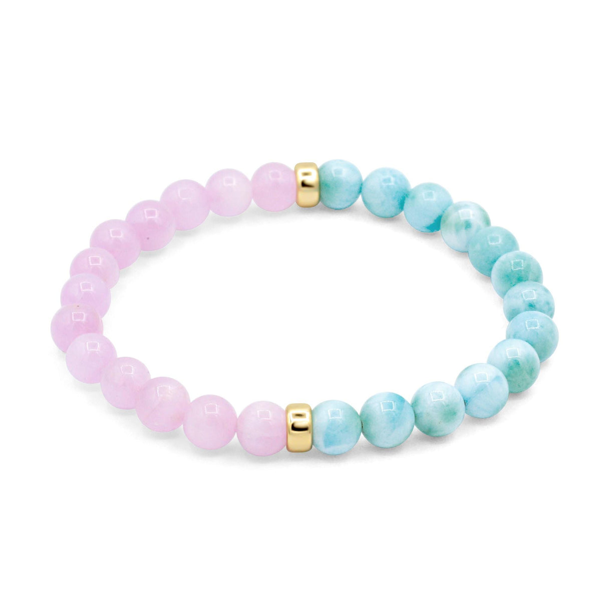 Ocean Calm Larimar + Kunzite Bracelet