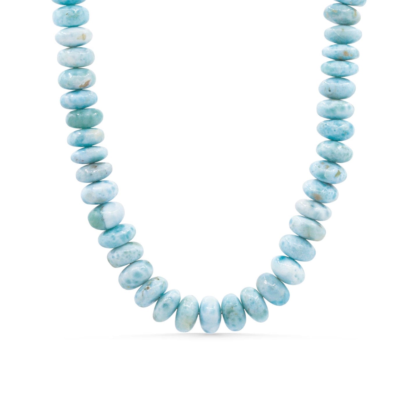 14K GOLD Larimar Beaded Necklace, Women's larimar candy necklace, Larimar beaded Necklace, high quality larimar necklace