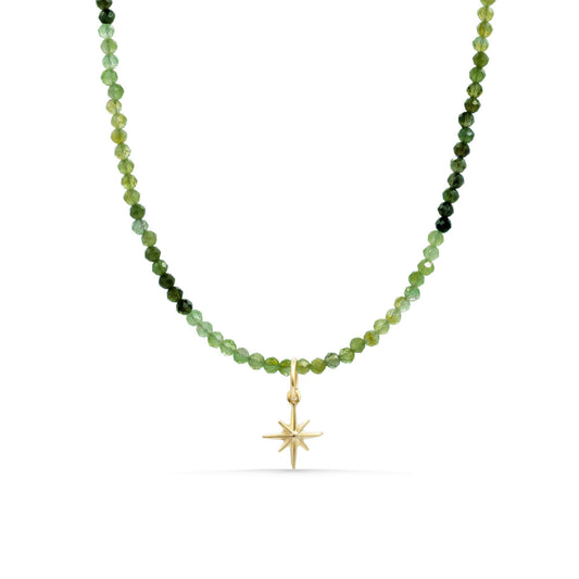 Green Tourmaline mini necklace