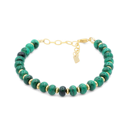 Malachite Rondel Bracelet