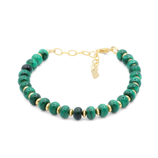 Malachite Rondel Bracelet