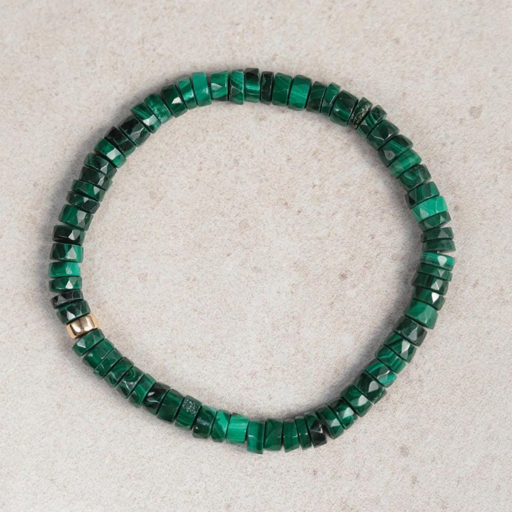 Manifestation Malachite Heishi Bracelet