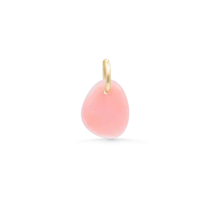 Pink Opal Pendant Necklace from Earthly Abundance featuring a polished pink opal stone on a delicate chain.