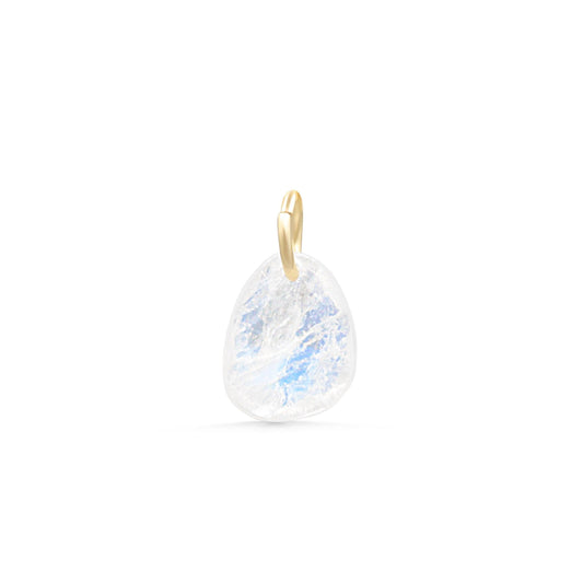 Rainbow moonstone pendant - 14K