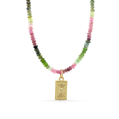 Wild Heart Tourmaline Necklace | Mixed Tourmaline Necklace | Watermelon tourmaline necklace | Multi color tourmaline jewelry | tourmaline