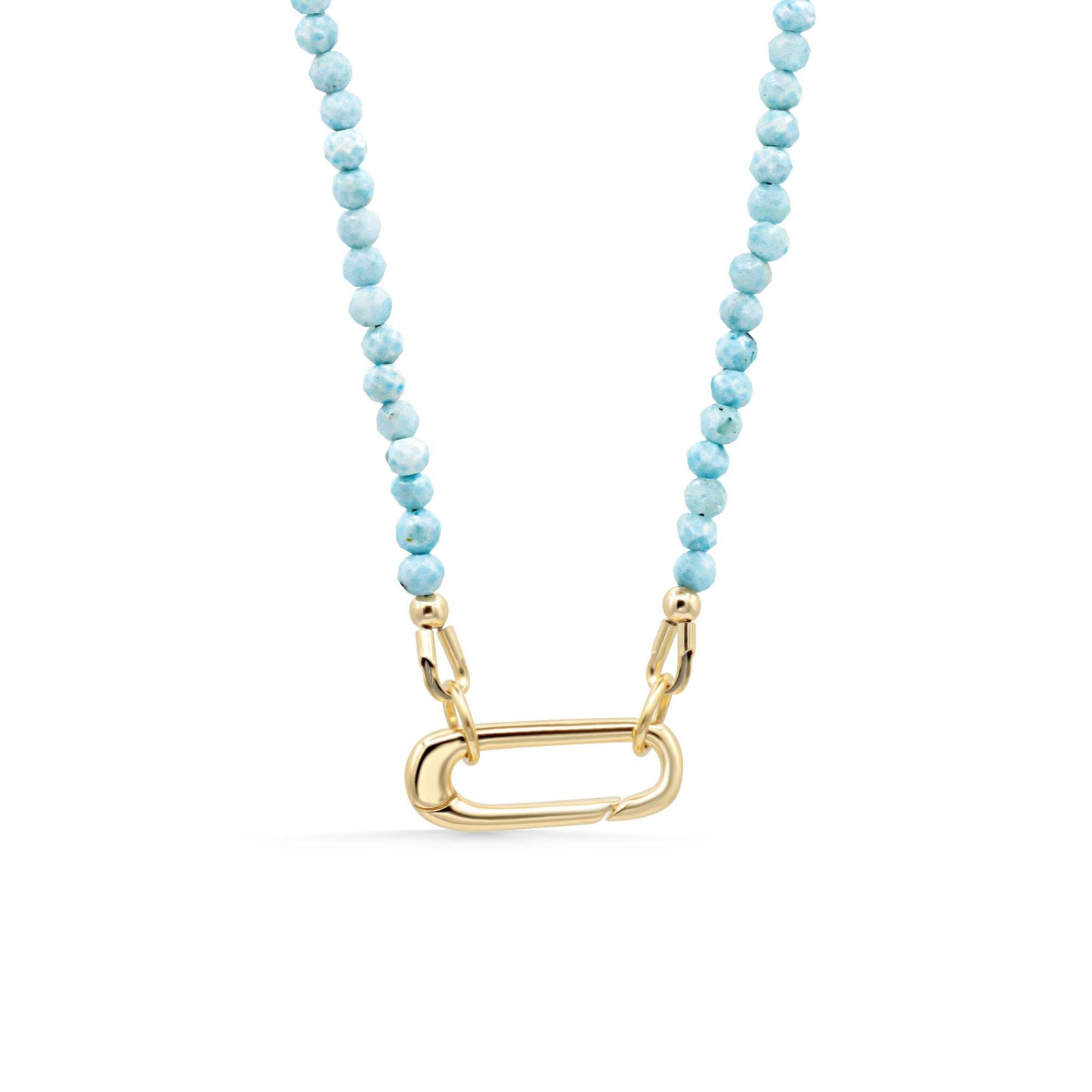 Larimar Carabiner Necklace