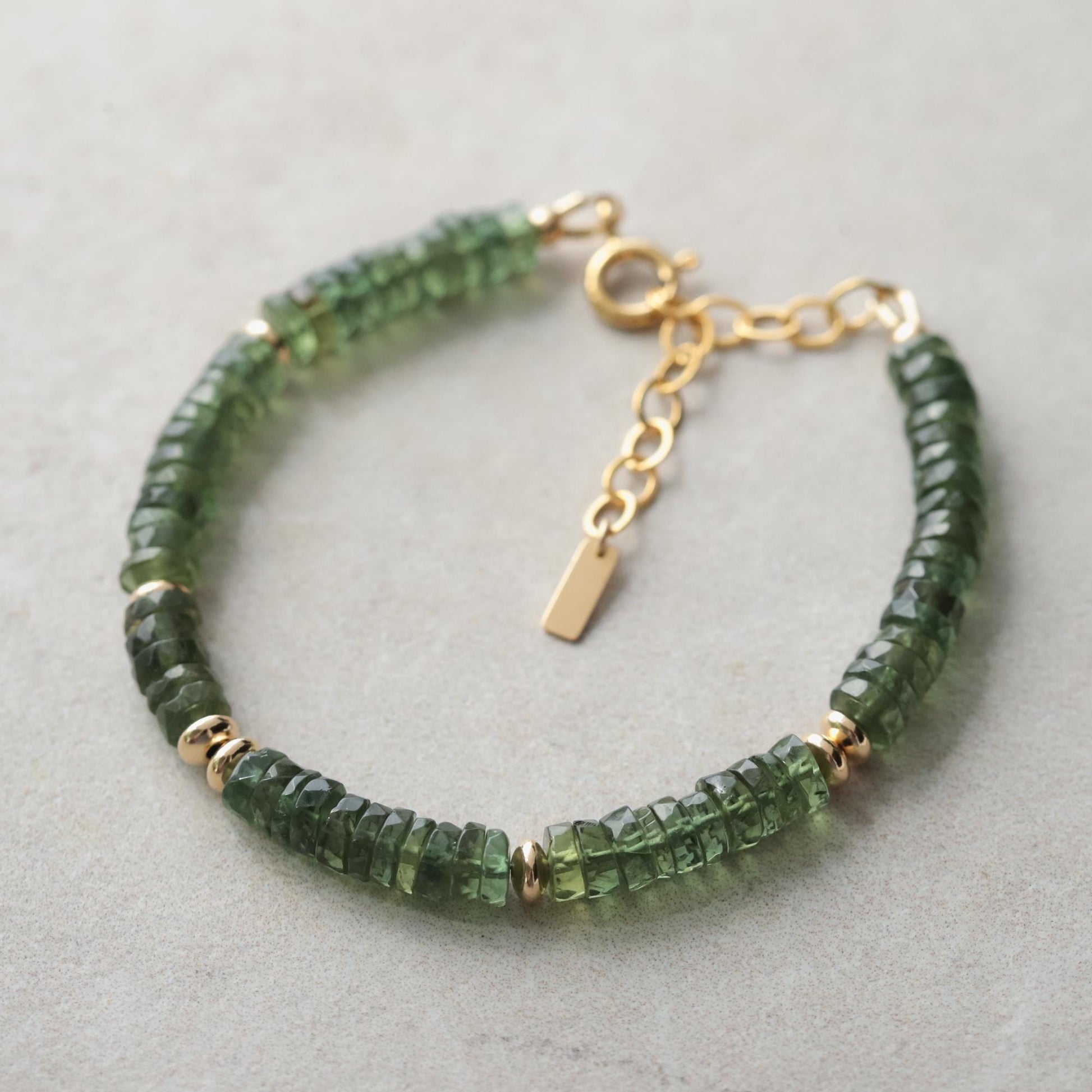 Earthy Depth Green Apatite Bracelet