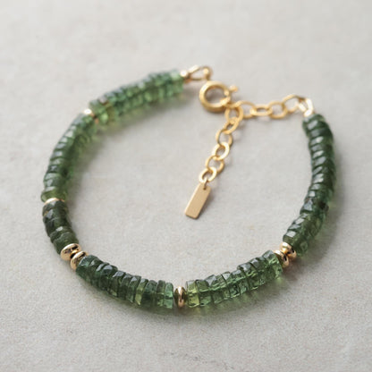 Earthy Depth Green Apatite Bracelet