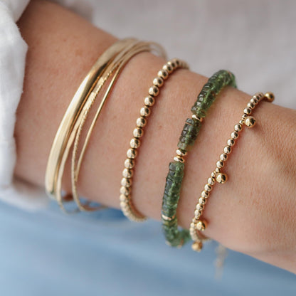 Earthy Depth Green Apatite Bracelet
