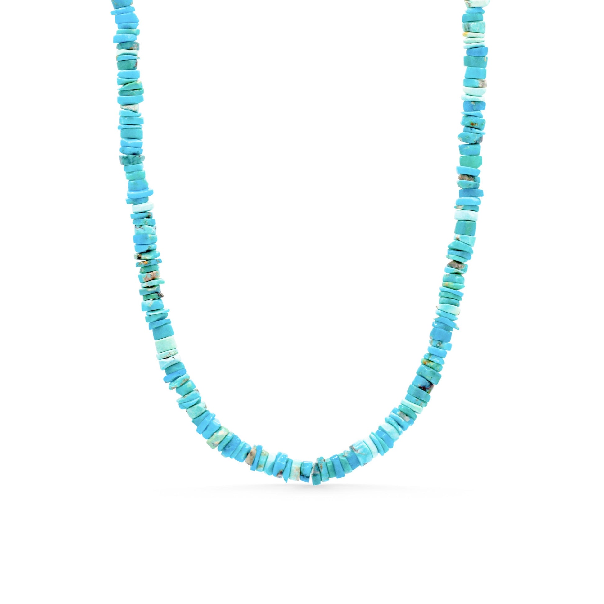 Genuine Turquoise Heishi Necklace • Adjustable 14K Gold Filled • Earthy Layering Necklace • Handmade in Canada • Genuine Gemstone