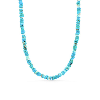 Genuine Turquoise Heishi Necklace • Adjustable 14K Gold Filled • Earthy Layering Necklace • Handmade in Canada • Genuine Gemstone
