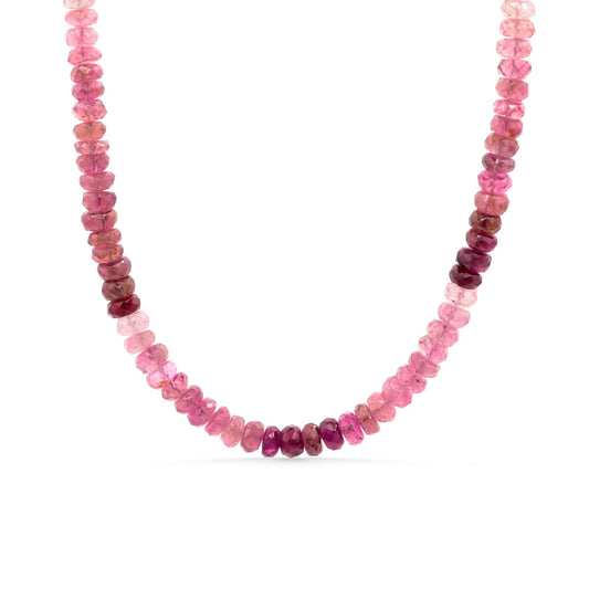 Heart-Centered Pink Tourmaline Necklace - 14K