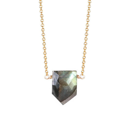 Labradorite Iridescent. power pendant Necklace
