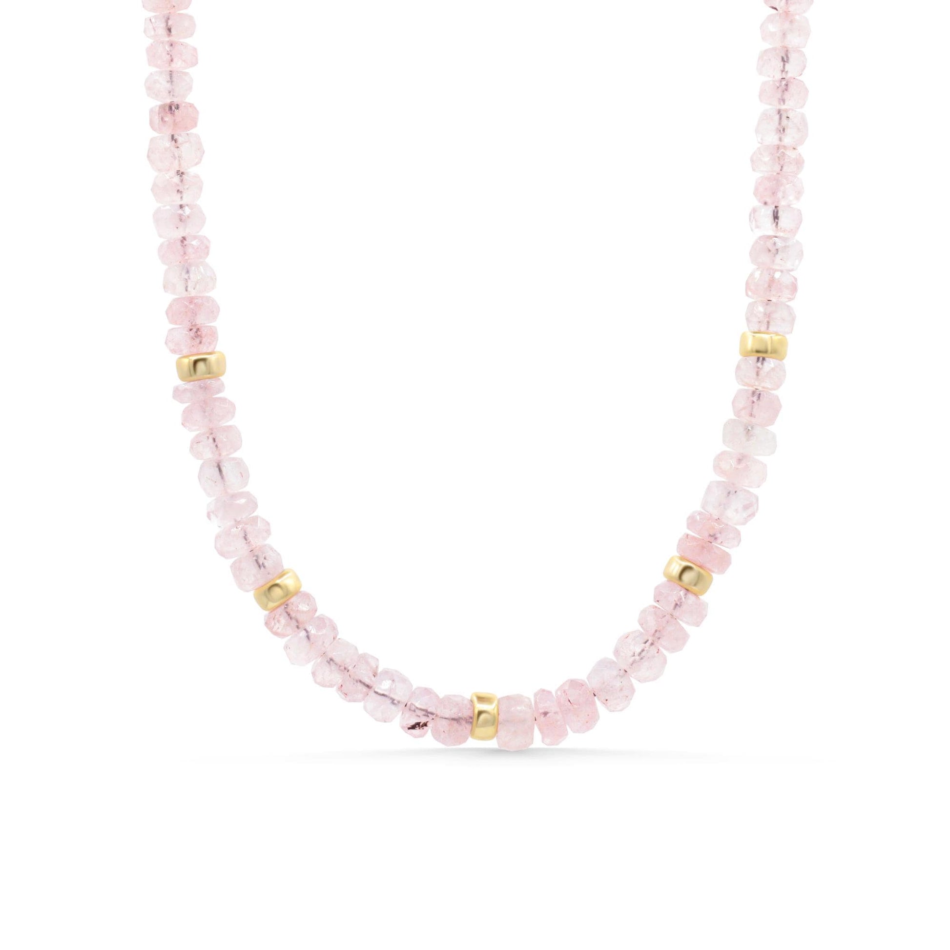 Rosé Glow Morganite Necklace, Pink Morganite Necklace, 14K Gold Filled Necklace, Blush Gemstone Jewelry