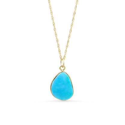 Sacred Energy Sleeping Beauty Turquoise, 14K gold Turquoise Necklace, Arizona Turquoise Jewelry, [TBD] December Birthstone | Genuine