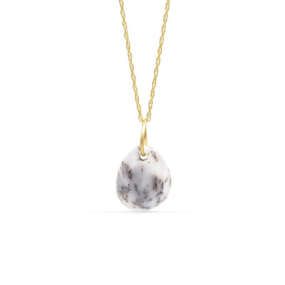 Dendritic Opal Pendant Necklace, 14K Gold Filled Dendrite Opal Necklace, One of a Kind Gemstone Pendant, Nature Inspired Jewelry, Boho gift