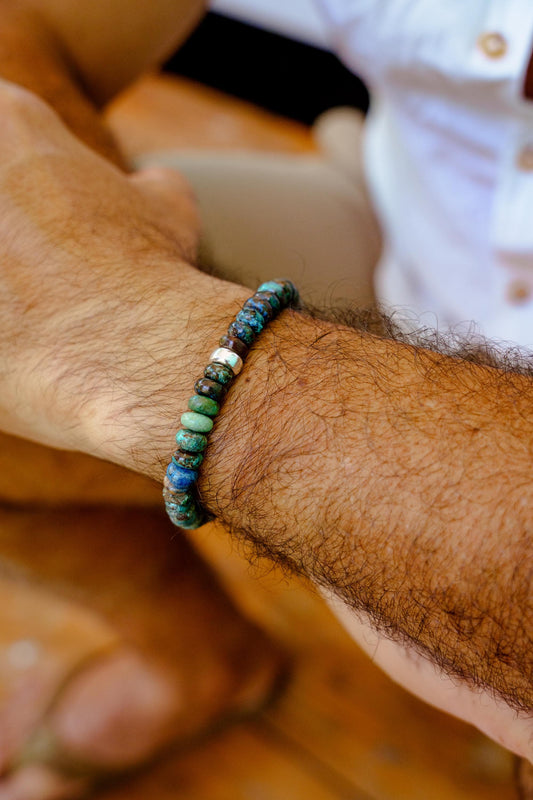Men's Earth Energy Chrysocolla Bracelet