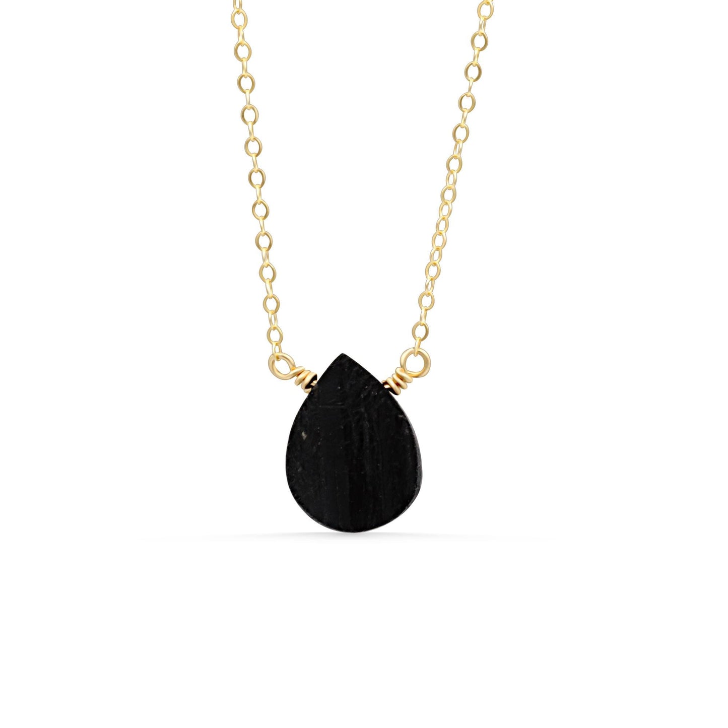 Protection Black Tourmaline Necklace - 14K gold filled