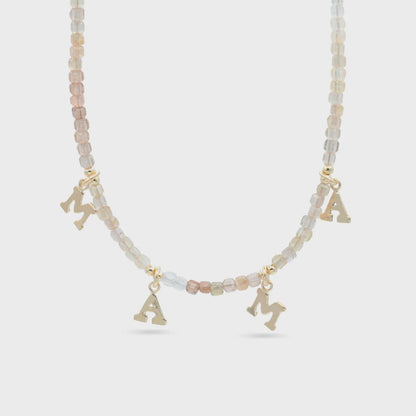 Mama Zircon Necklace, Gemstone Mama Necklace, 14K Gold Filled Necklace, Zircon Cube Necklace, Gift for Mom, New Mom Gift, Mother’s Day Gift