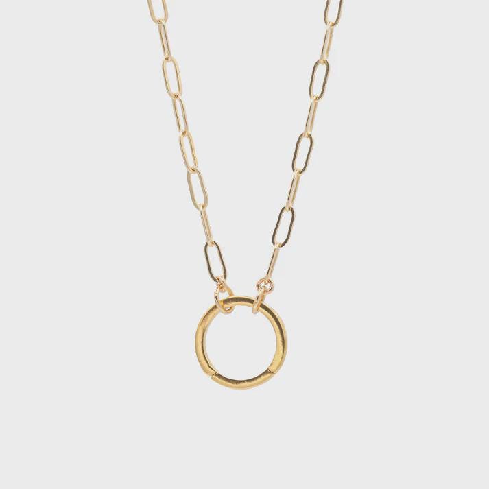 14K gold filled Carabiner Necklace