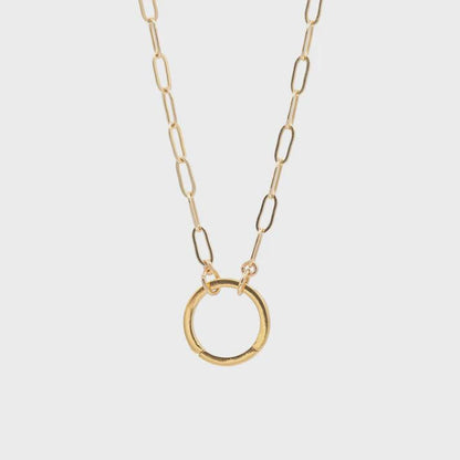 14K gold filled Carabiner Necklace