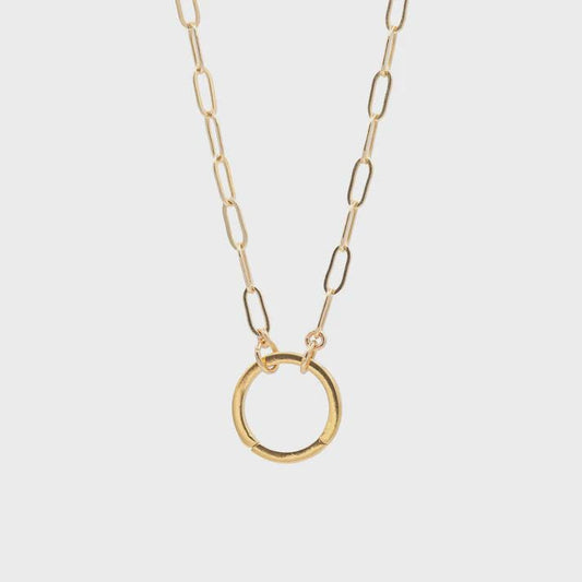 14K gold filled Carabiner Necklace