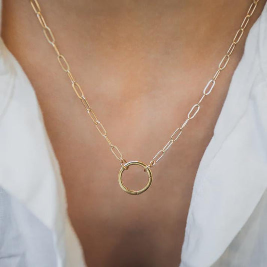 Signature Carabiner Necklace - 14K gold filled